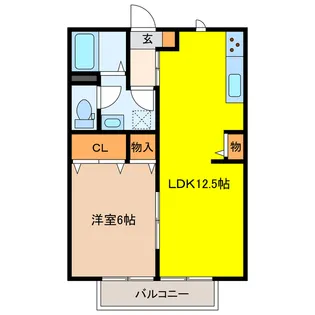 メゾンワイズ【1階】の間取り