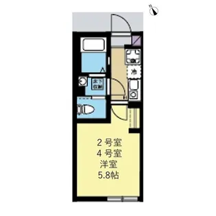 ビブロポート溝の口【1階】の間取り