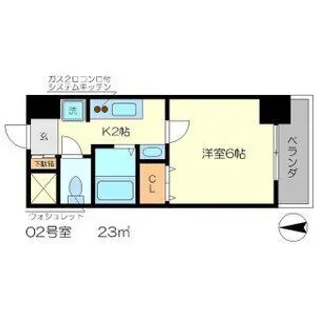 Un Castello 西院【4階】の間取り