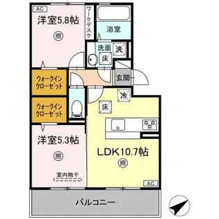 コウジィーコート【2階】の間取り