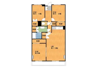 エトワール北斗【2階】の間取り