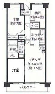 東京都中野区中野1【マンション】の間取り