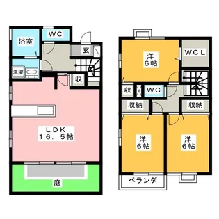 神奈川県横浜市都筑区茅ケ崎中央【一戸建】の間取り