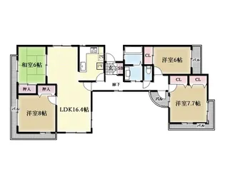 パルナス岳見町【2階】の間取り