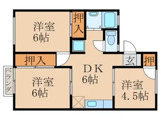 コ-ポ美和B棟【1階】の間取り
