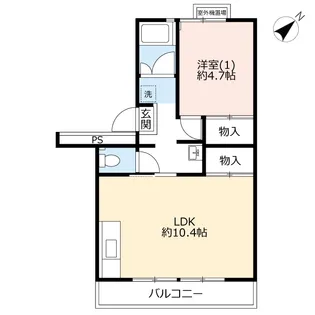 UR虹ヶ丘【8階】の間取り