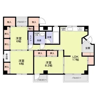 ツインヒルズ【4階】の間取り