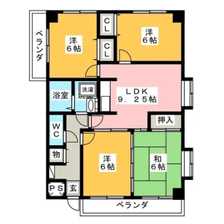 サンモールII【2階】の間取り