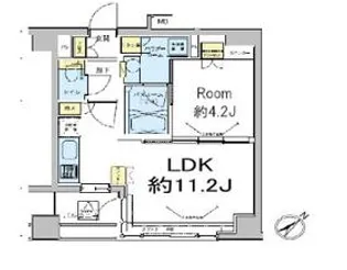 ドゥーエ五反田【2階】の間取り