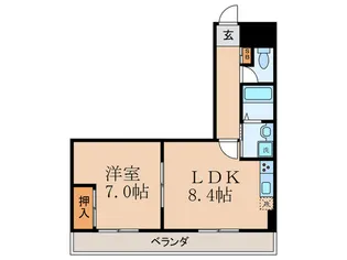 エクセル新十条【6階】の間取り