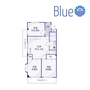 サニーハイムC【3階】の間取り