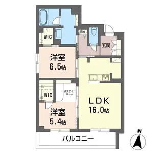 グランディール立石【4階】の間取り