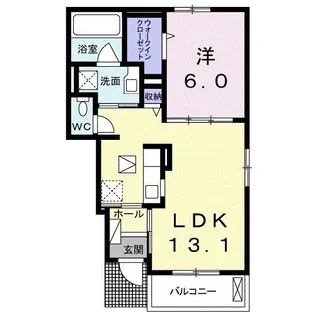 アネシス壱番館【1階】の間取り