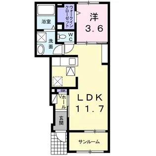 サジッテール【1階】の間取り