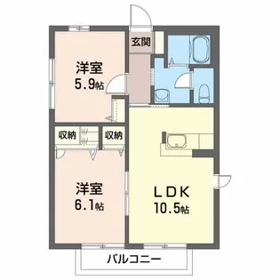 セレナード【2階】の間取り