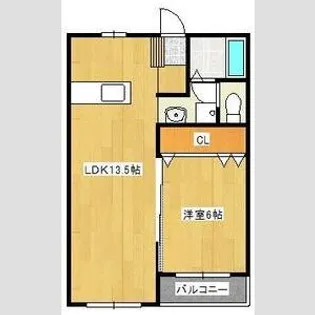 メゾンホワイト【2階】の間取り