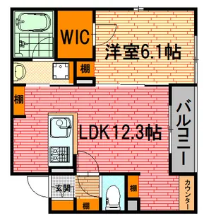 SAQRACIA千代田III【1階】の間取り