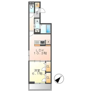 セレスティア助光 B棟【2階】の間取り