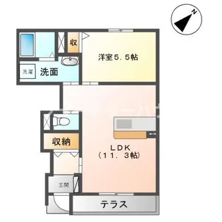 グリーン・ローズ 弐番館【1階】の間取り