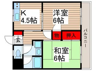 エバーグリーン菊香【1階】の間取り