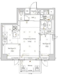 Log銀座EAST【5階】の間取り