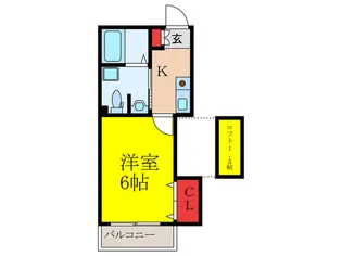 ヴェルエ豊里【3階】の間取り