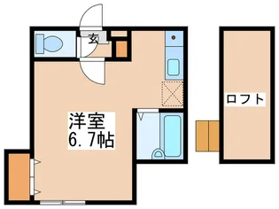 ロッシェル北里II【1階】の間取り