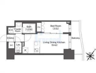 ミュプレ巣鴨駅前【7階】の間取り