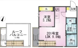GRANDTIC 大宮【2階】の間取り