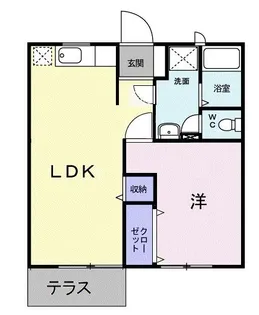 エスポワールおかやすA【1階】の間取り