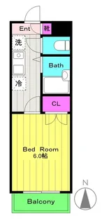 グローリーパレスA【1階】の間取り