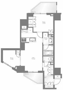 オープンレジデンシア池尻大橋【4階】の間取り