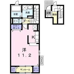 メープル【2階】の間取り