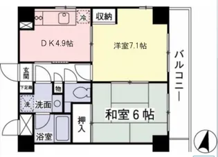 めじろ台駅前パレス【5階】の間取り