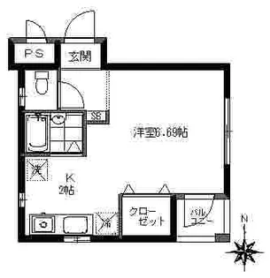 レギャン西大井【3階】の間取り