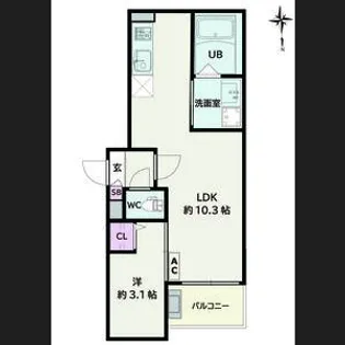 Jack motoshibatahigashiII【2階】の間取り