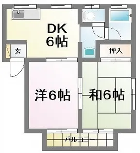 三上ハイツI【1階】の間取り