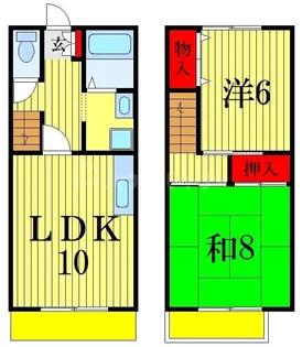 ドミール北国分【2階】の間取り