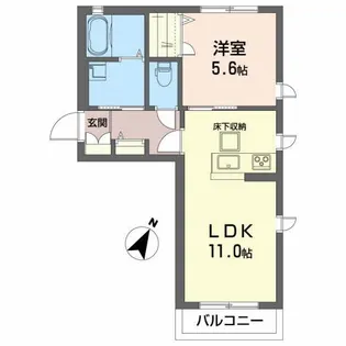 シャーメゾンロハス【1階】の間取り