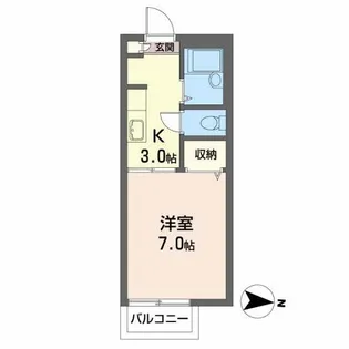 ピエス・セットシューB【2階】の間取り