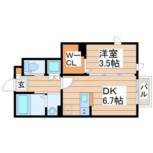 MERIAI【1階】の間取り