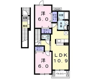 リベラル K1【2階】の間取り