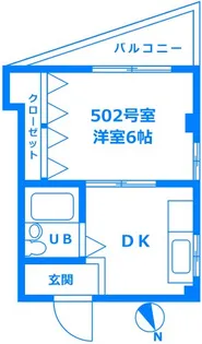 メゾン・チバ【5階】の間取り