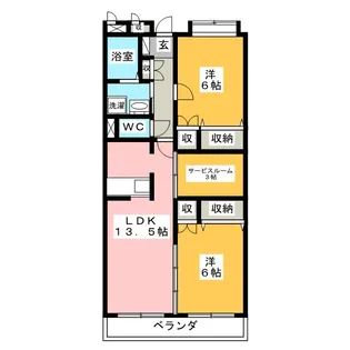 セントモンチーク【1階】の間取り