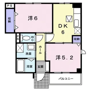 チューリップアベニューV【1階】の間取り