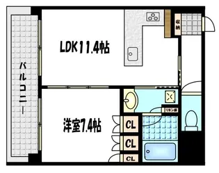 リーガル京都御所西V【4階】の間取り
