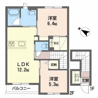 シャーメゾン南町【2階】の間取り