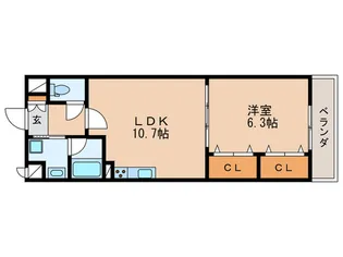 エスポワールメゾン【1階】の間取り