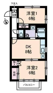 エステートピアK【2階】の間取り
