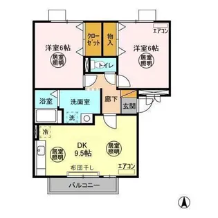 ベルボーク【1階】の間取り